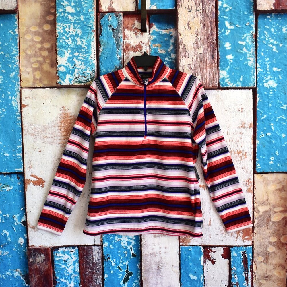 Women's Eddie Bauer Fast Fleece Raglan-Sleeve 1/4-Zip LARGE Concord NEW